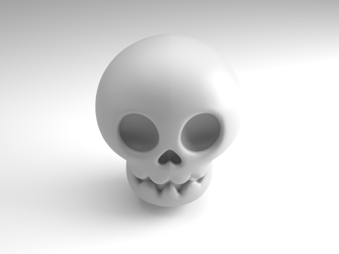 Cartoon skull Figure 3D Printable Model Model Cetak 3D