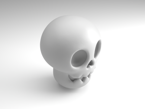 Cartoon skull Figure 3D Printable Model Model Cetak 3D