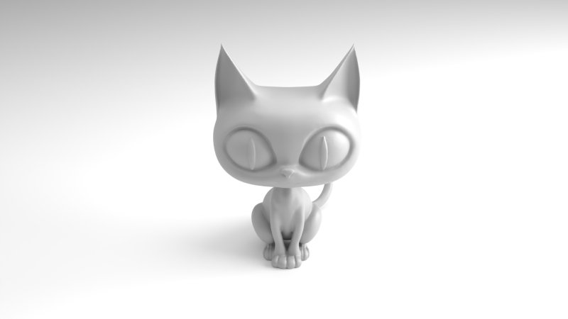 Stylized cat Figure 3D Printable Model 3D Print Model .c4d .max .obj .3ds .fbx .stl .blend