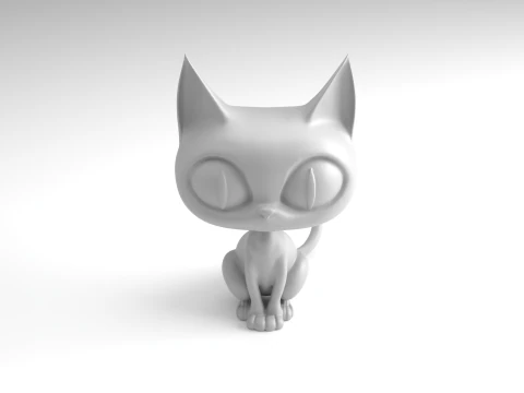 Figurine de chat stylis&eacute;e Mod&egrave;le imprimable en 3D Modèles 3D en vedette
