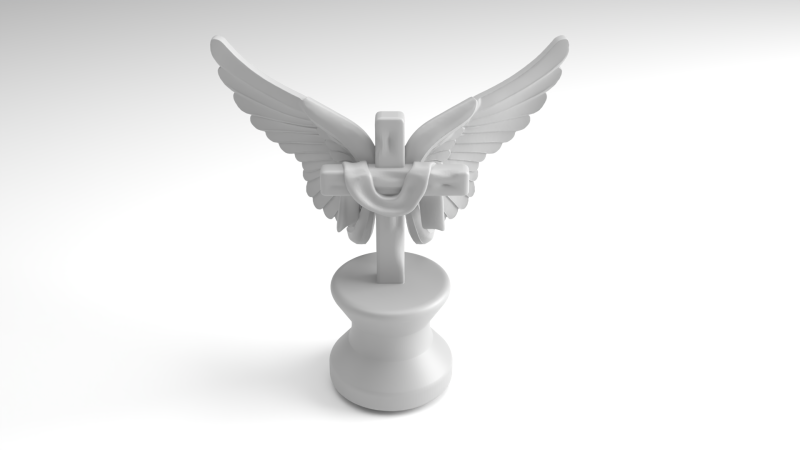 Winged Cross Figure 3D Printable Model Modèles 3D en vedette .c4d .max .obj .3ds .fbx .stl .blend