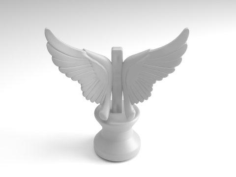 Winged Cross Figure 3D Printable Model Modèles 3D en vedette