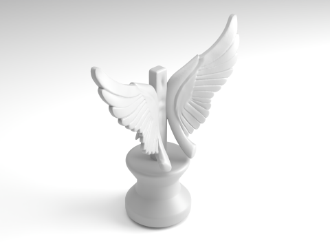Winged Cross Figure 3D Printable Model Modèles 3D en vedette