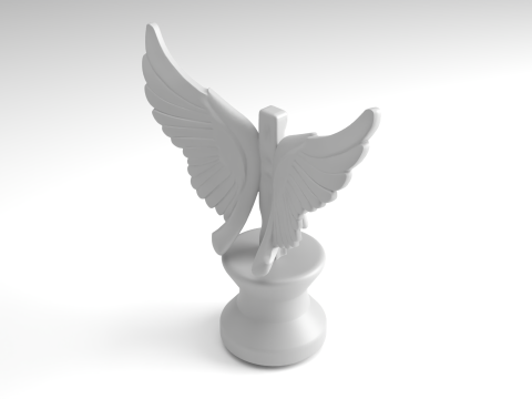 Winged Cross Figure 3D Printable Model Modèles 3D en vedette