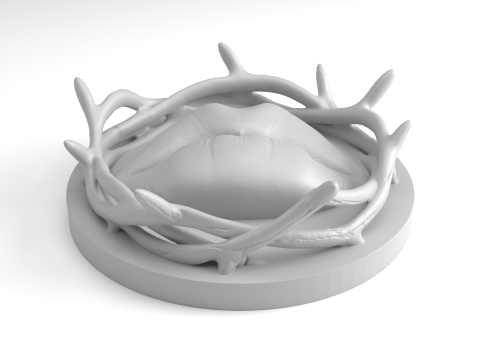 Kiss of Thorns Figure 3D Printable Model 3D Baskı Modeli