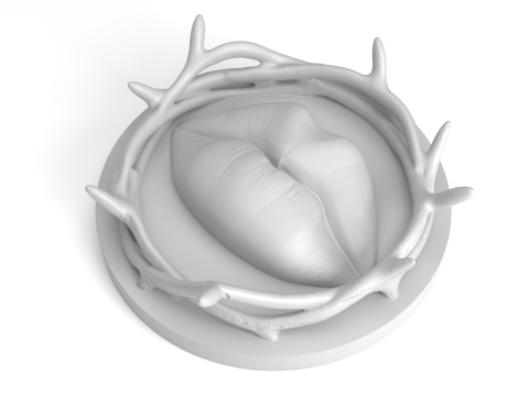 Kiss of Thorns Figure 3D Printable Model 3D Baskı Modeli