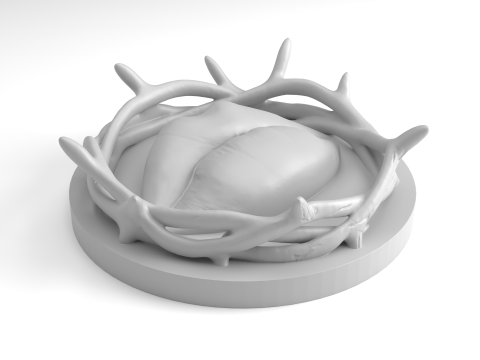 Kiss of Thorns Figure 3D Printable Model 3D Baskı Modeli