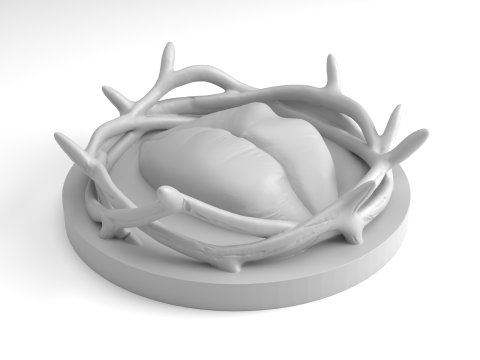 Kiss of Thorns Figure 3D Printable Model 3D Baskı Modeli