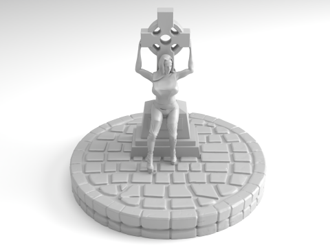 Adult nun figure 3D Printable Model Modelo de Impressão 3D