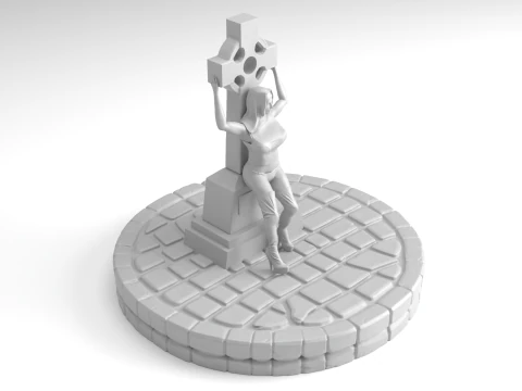 Adult nun figure 3D Printable Model 3D Print Model