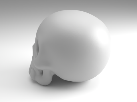 स्टाइलिश खोपड़ी चित्र 3डी प्रिंट करने योग्य मॉडल 3D प्रिंट मॉडल