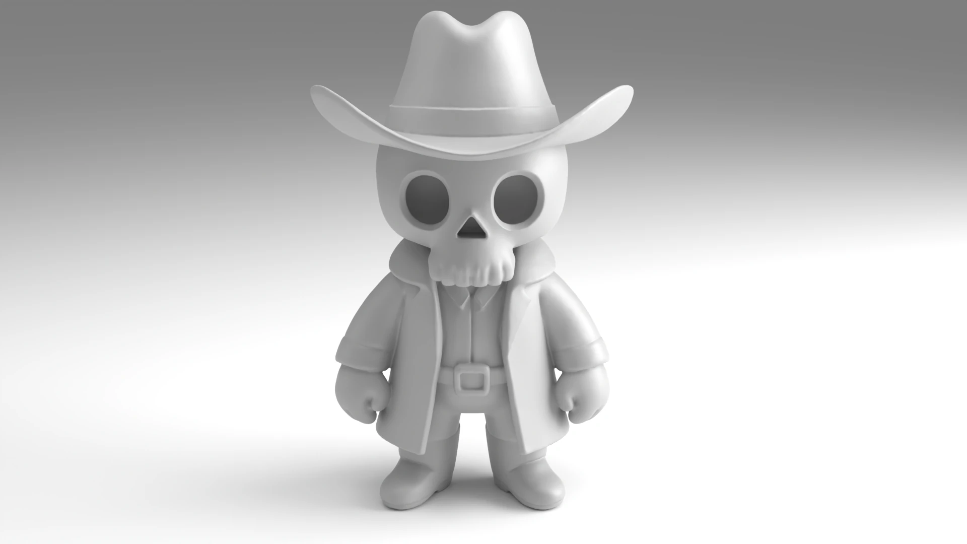 Skull Man Figure 3D Printable Model 3D Print Model .c4d .max .obj .3ds .fbx .stl .blend 