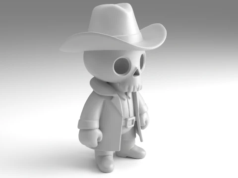 Skull Man Figure 3D Printable Model 3D Print Model