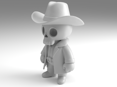 骷髅人人物 3D 可打印模型 3D 打印模型