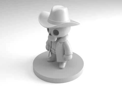 Skull Man Figure 3D Printable Model 3D Print Model