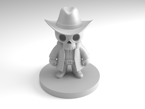 骷髅人人物 3D 可打印模型 3D 打印模型