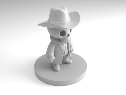 骷髅人人物 3D 可打印模型 3D 打印模型