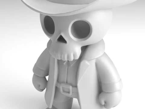 Skull Man Figure 3D Printable Model 3D Print Model