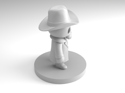 骷髅人人物 3D 可打印模型 3D 打印模型