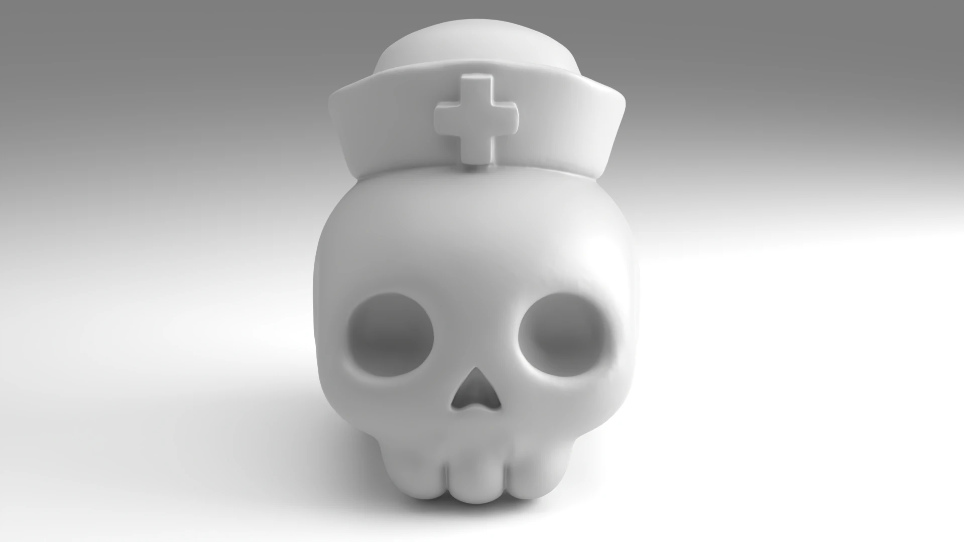 Nurse Skull Figure 3D Printable Model 3D Print Model .c4d .max .obj .3ds .fbx .stl .blend