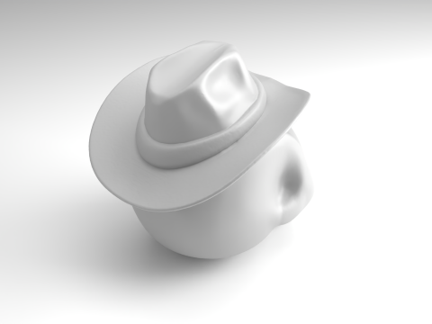 Cowboy-Schädel-Figur, 3D-druckbares Modell 3D Druckmodell