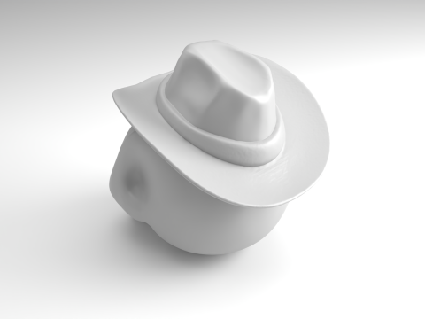 Cowboy-Schädel-Figur, 3D-druckbares Modell 3D Druckmodell