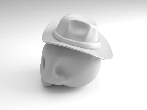 Фигура ковбойского черепа 3D модель для печати 3D Принт Модель