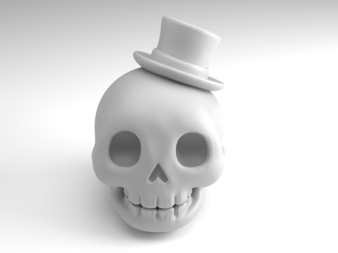 Figura de caveira de cavalheiro modelo 3D para impressão Modelo de Impressão 3D