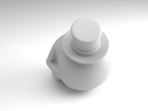 Modello stampabile 3D con figura teschio gentiluomo Modello di stampa 3D