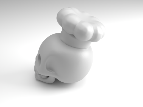 Figura Calavera de Chef Modelo imprimible en 3D Modelo de impresión 3D