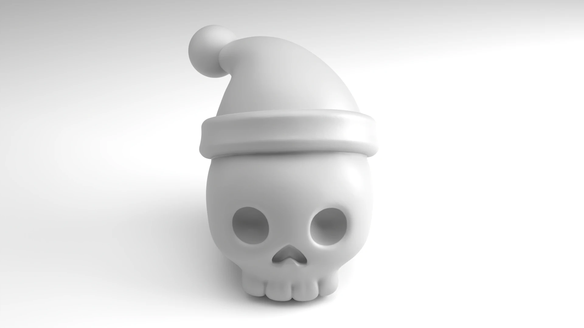Christmas skull Figure 3D Printable Model 3D Print Model .c4d .max .obj .3ds .fbx .stl .blend 