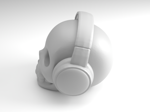 Crâne avec casque Figure Modèle imprimable en 3D Modèles 3D en vedette