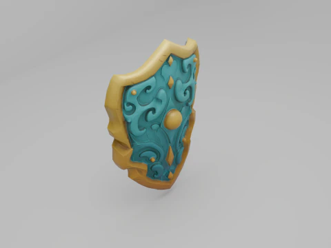 Stylized Fantasy Shield Game Ready Unity Unreal 3D Model