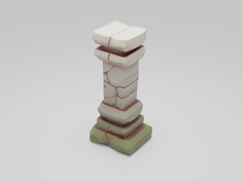 Стилізована фантастична кам&rsquo;яна колона Готова до гри Textured Unity Unreal Compatible 3D Модель