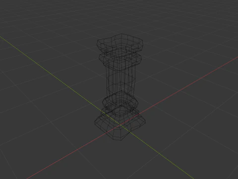 Stylized Fantasy Stone Column Game Ready Textured Unity Unreal Compatible 3D Model