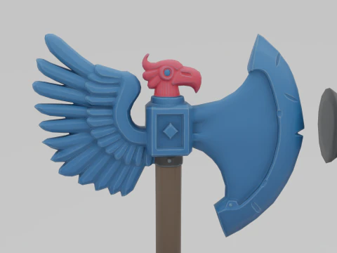 Стилізований фентезійний пакет сокир x5 Low Poly. Гра готова 3D Модель