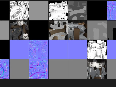 Стилізований фентезійний пакет сокир x5 Low Poly. Гра готова 3D Модель