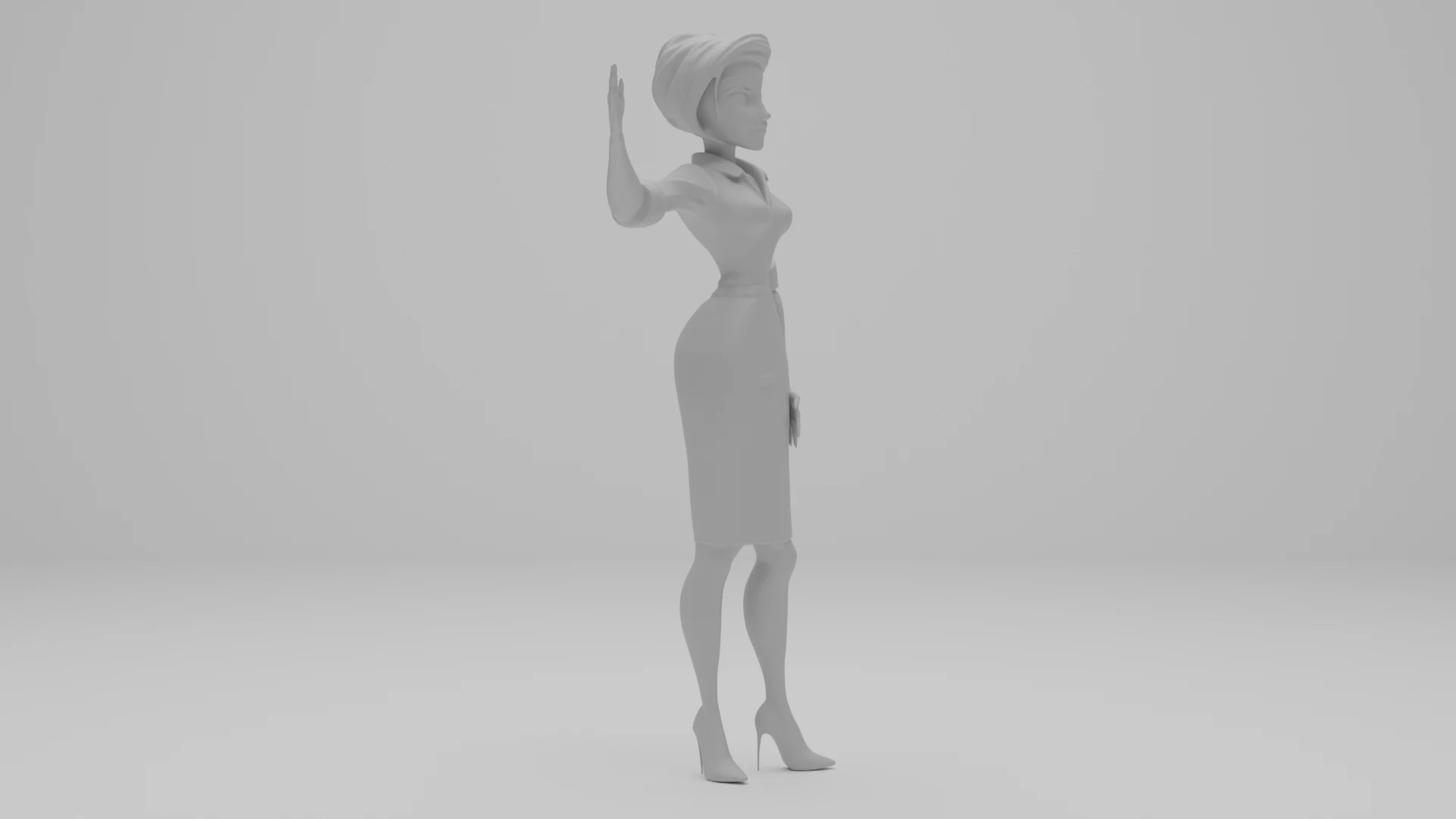 3D Female Teacher Figure 3D Printable Model 3D Print Model .c4d .max .obj .3ds .fbx .stl .blend 