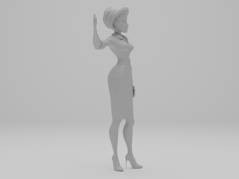 3D vrouwelijke leraar figuur 3D printbaar model 3D printmodel