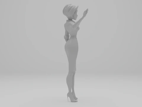 3D Female Teacher Figure 3D Printable Model 3D Print Model