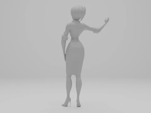 3D Female Teacher Figure 3D Printable Model 3D Print Model