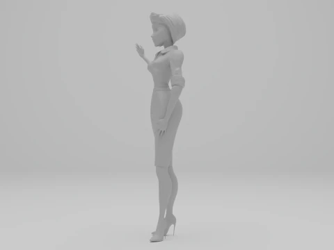 3D Female Teacher Figure 3D Printable Model 3D Print Model