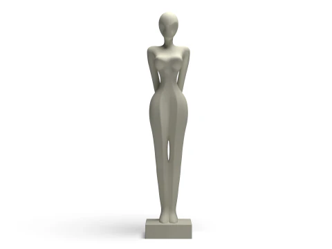 Kadınsı Soyut Kadın Heykeli Zarif Kadın V&uuml;cut Sanatı 3D Yazdırılabilir Şekil 3D Baskı Modeli