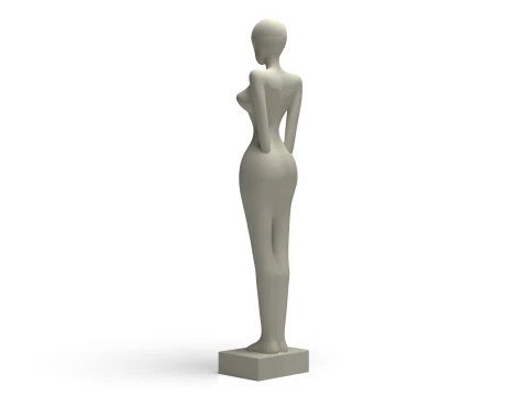Feminine Abstract Female Sculpture Elegant Female Body Art 3D Printable Figure 3D Print Model