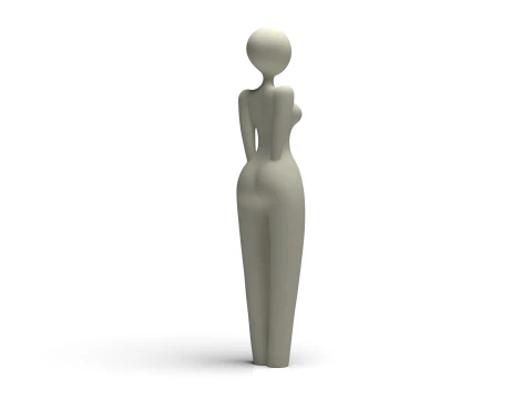 Abstract Female Sculpture Conceptual Minimal Form 3D Printable Art Figure 3D Print Model