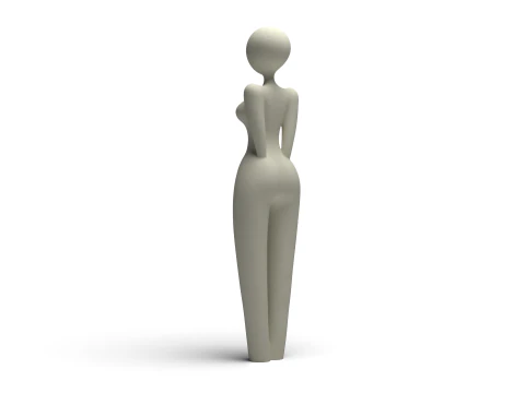 Abstract Female Sculpture Conceptual Minimal Form 3D Printable Art Figure 3D Print Model