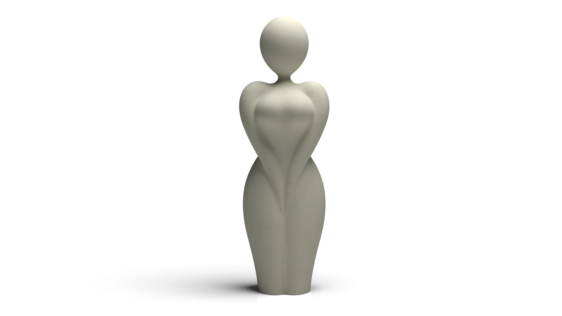Abstract Female Sculpture Minimal Modern 3D Printable Art Figure 3D Print Model .c4d .max .obj .3ds .fbx .stl .blend 