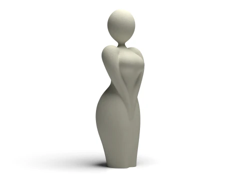 Abstract Female Sculpture Minimal Modern 3D Printable Art Figure 3D Print Model