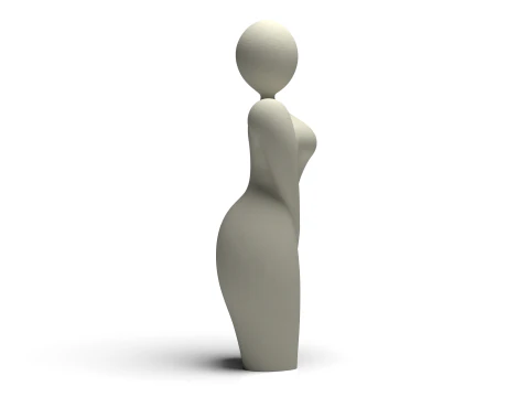 Abstract Female Sculpture Minimal Modern 3D Printable Art Figure 3D Print Model