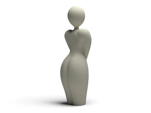 Abstract Female Sculpture Minimal Modern 3D Printable Art Figure 3D Print Model